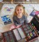 The 194-piece Deluxe Art Set includes 4 drawing pads, acrylic paints, crayons, and colored pencils. Set in Wooden Case, Art Kit Gift Box for Children, Teens, Adults, Artists, Beginners